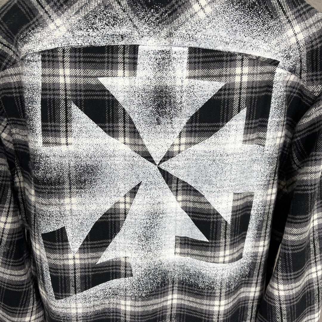 Off-White  Arrows Stencil Flannel Shirt