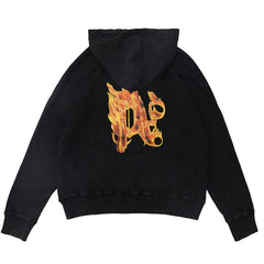 Palm Angels Burning Palm Cotton Hoodie