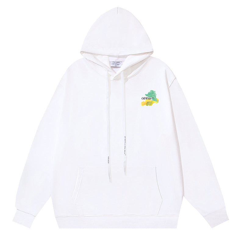 Off White Logo Drawstring Hoodie