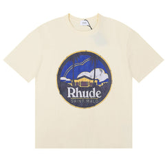 RHUDE Saint Malo Castle Print T-Shirts