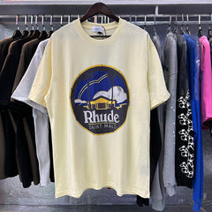 RHUDE Saint Malo Castle Print T-Shirts