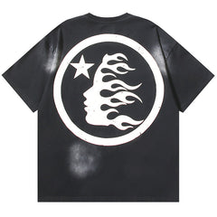 Hellstar Hell Star Washed Print Short Sleeve Tee