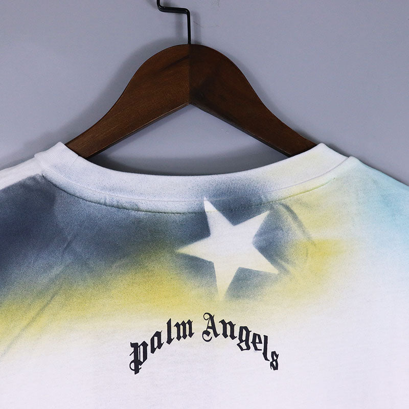 Palm Angels spring and summer new star fold print loose T-shirts