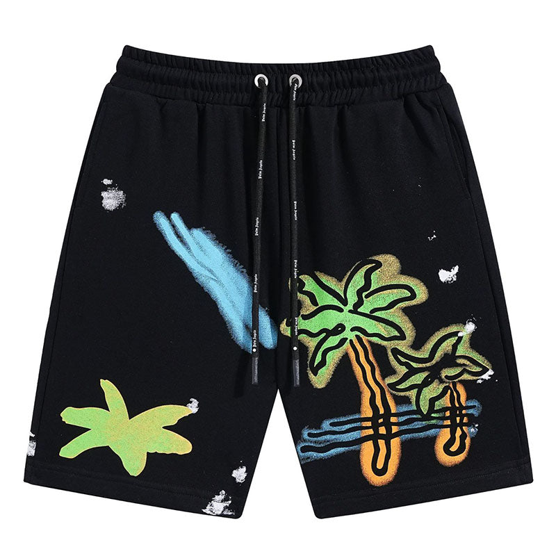 Palm Angels Hawaiian style hand drawn doodles Shorts and T-Shirts