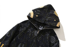 Bape Black Gold Shark Camouflage Hoodies