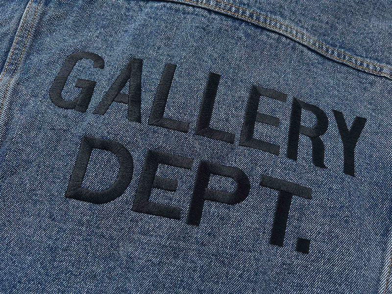 Gallery Dept. letter embroidered washed denim Jacket