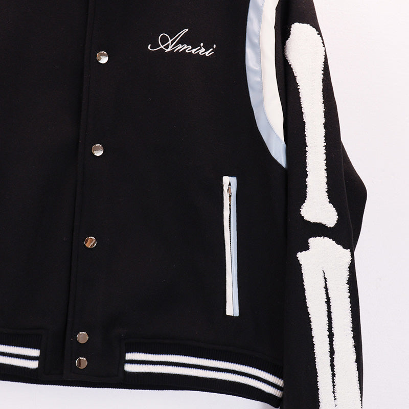 AMIRI letter logo print bone patch jacket