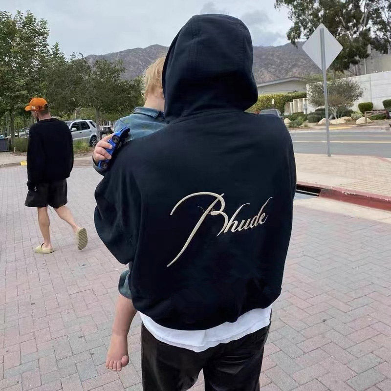 RHUDE Letter Embroidery Hoodie