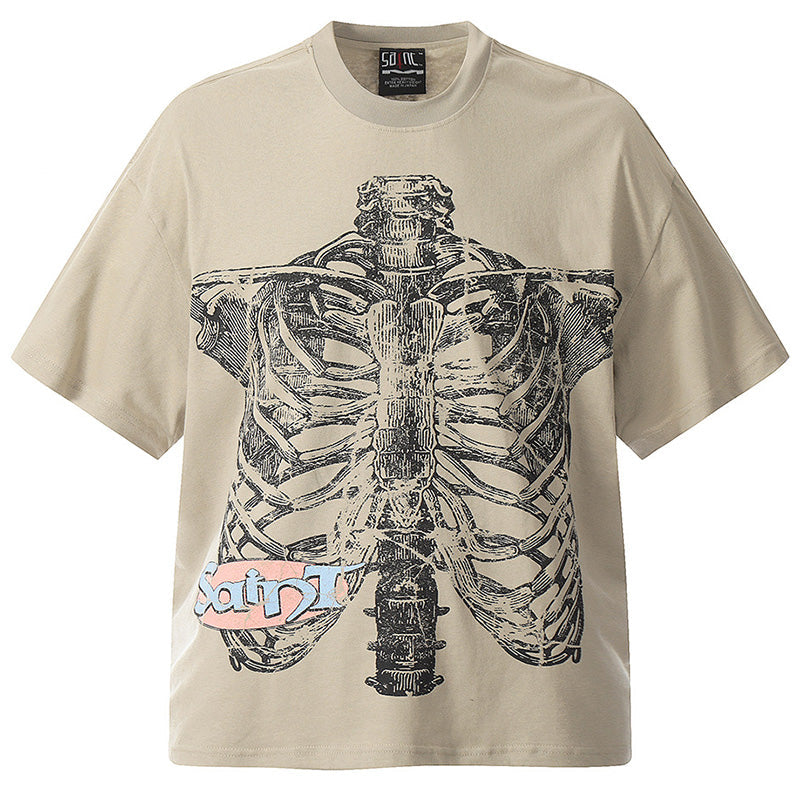 SAINT MICHAEL Skeleton Print T-Shirts