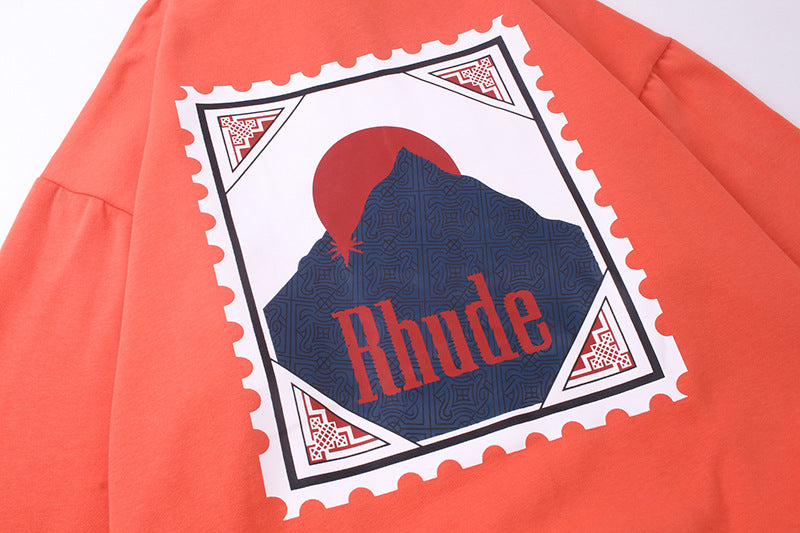 RHUDE Moonlight Stamp Logo-Print Cotton-Jersey Hoodies