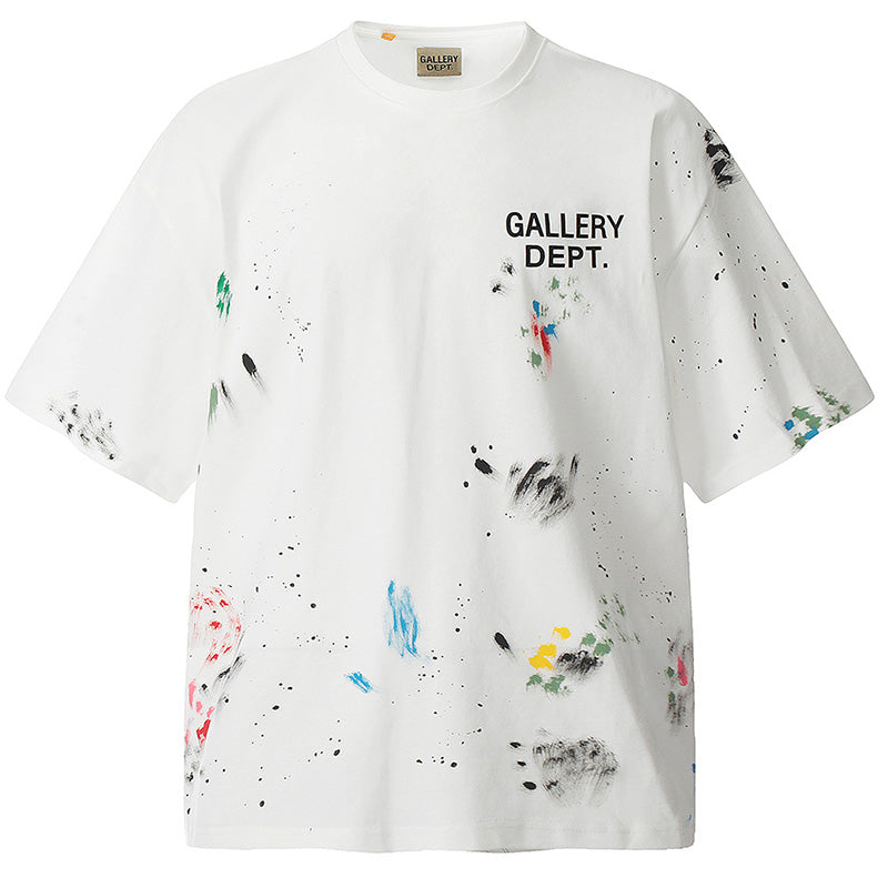 Gallery Dept.Paint-Splattered Logo-Print Cotton-Jersey T-Shirt