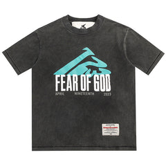 Fear Of God X RRR123 washed and distressed short-sleeved T-shirts