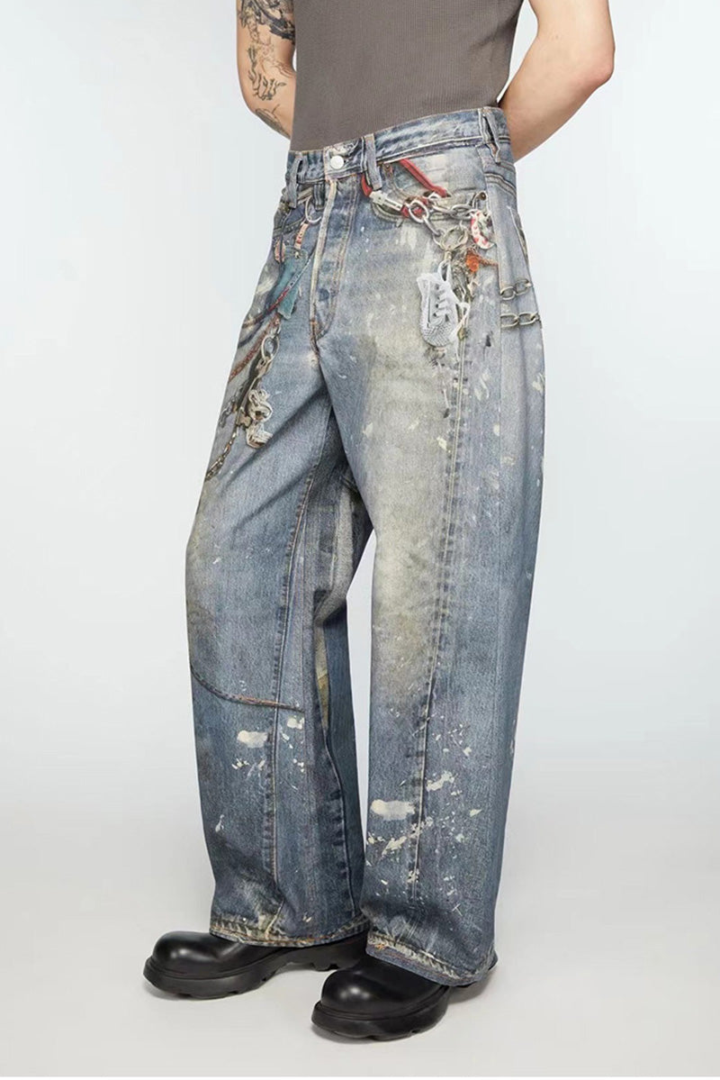 AC style high waist straight wide leg Jeans