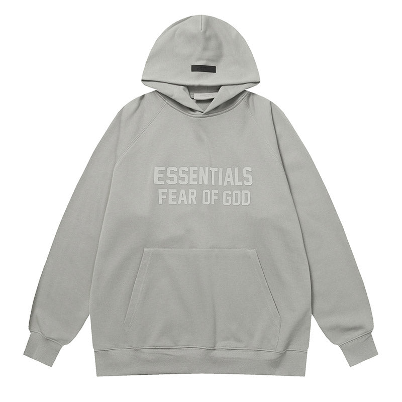 Fear Of God flocked lettering hoodies