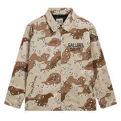 Gallery Dept. letter print camouflage coach Jacket