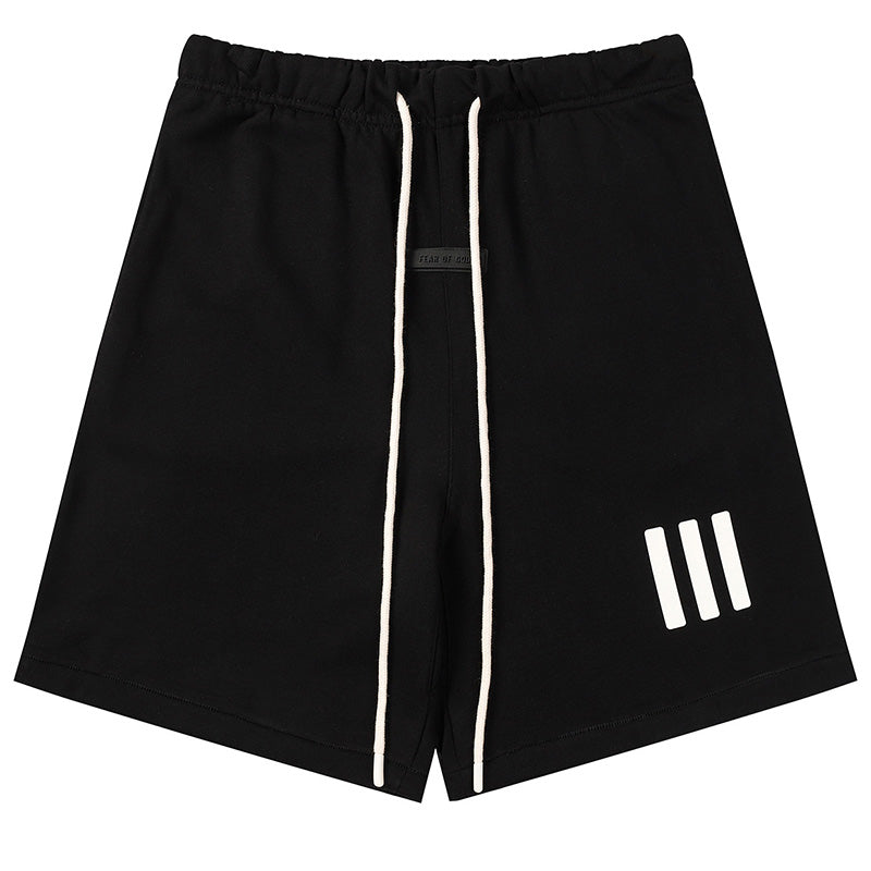 Fear Of God X Adidas joint three-dimensional rubber three-bar shorts