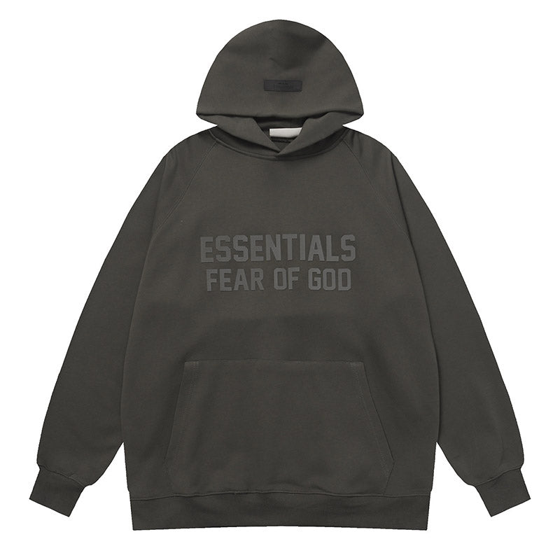 Fear Of God flocked lettering hoodies