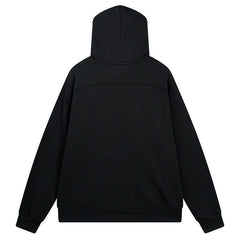 RHUDE Retro flocked three-dimensional letters loose hoodies