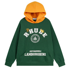 RHUDE Retro stitching loose couple fashion brand hoodies