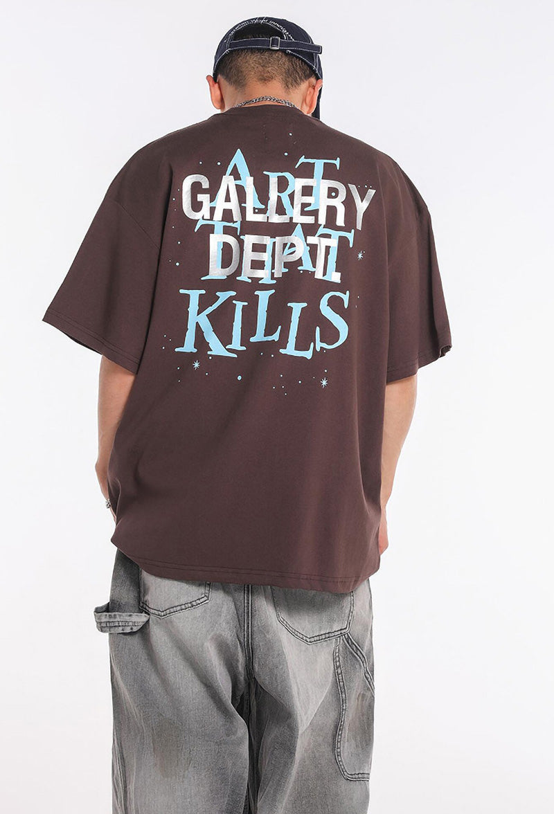 Gallery Dept. ART THAT KILLS Graffiti eyeball print loose short-sleeved T-shirts