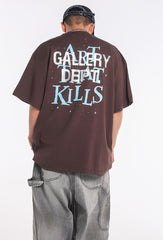 Gallery Dept. ART THAT KILLS Graffiti eyeball print loose short-sleeved T-shirts