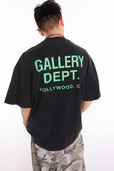 Gallery Dept.Distressed LOGO colorful print short-sleeved T-Shirt