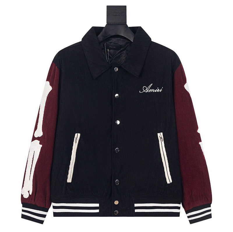 AMIRI Corduroy Bones Varsity Jacket