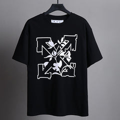 OFF-WHITE Flower series pattern arrow T-Shirts