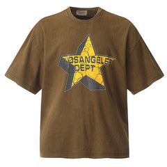 Gallery Dept. 1989 city logo limited crack five-pointed star T-Shirts