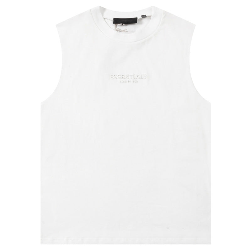 Fear Of God Flocking small letter print Sleeveless T-Shirts