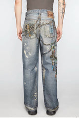 AC style high waist straight wide leg Jeans