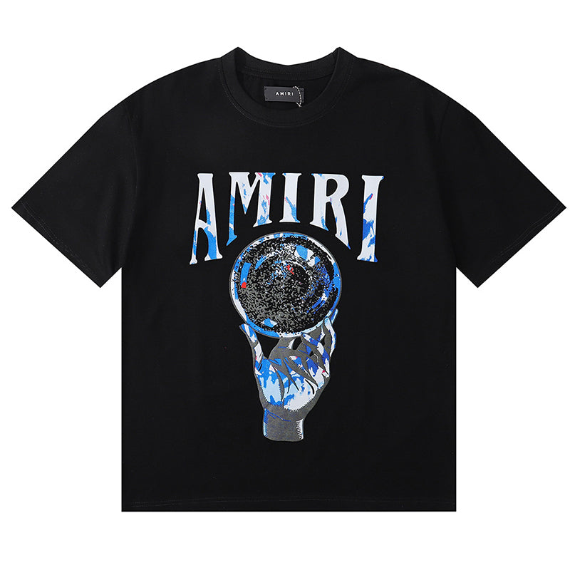 AMIRI Crystal Ball Logo-Intarsia Cashmere T-Shirts