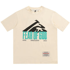 Fear Of God X RRR123 washed and distressed short-sleeved T-shirts