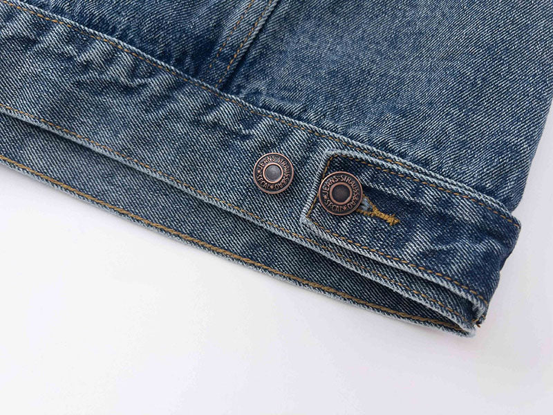 Gallery Dept. letter embroidered washed denim Jacket