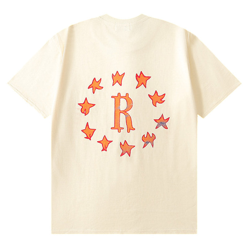 RHUDE star print high street hip hop T-Shirts