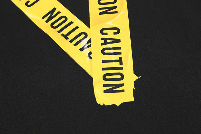 VLONE Yellow PoliceTape Letters T-shirts