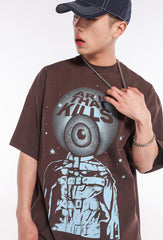 Gallery Dept. ART THAT KILLS Graffiti eyeball print loose short-sleeved T-shirts