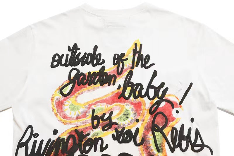 RRR123 Rainbow Snake Foam Letter Print T-shirts