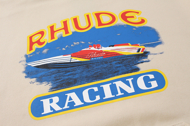 RHUDE Retro rowing autumn and winter loose couple hoodies