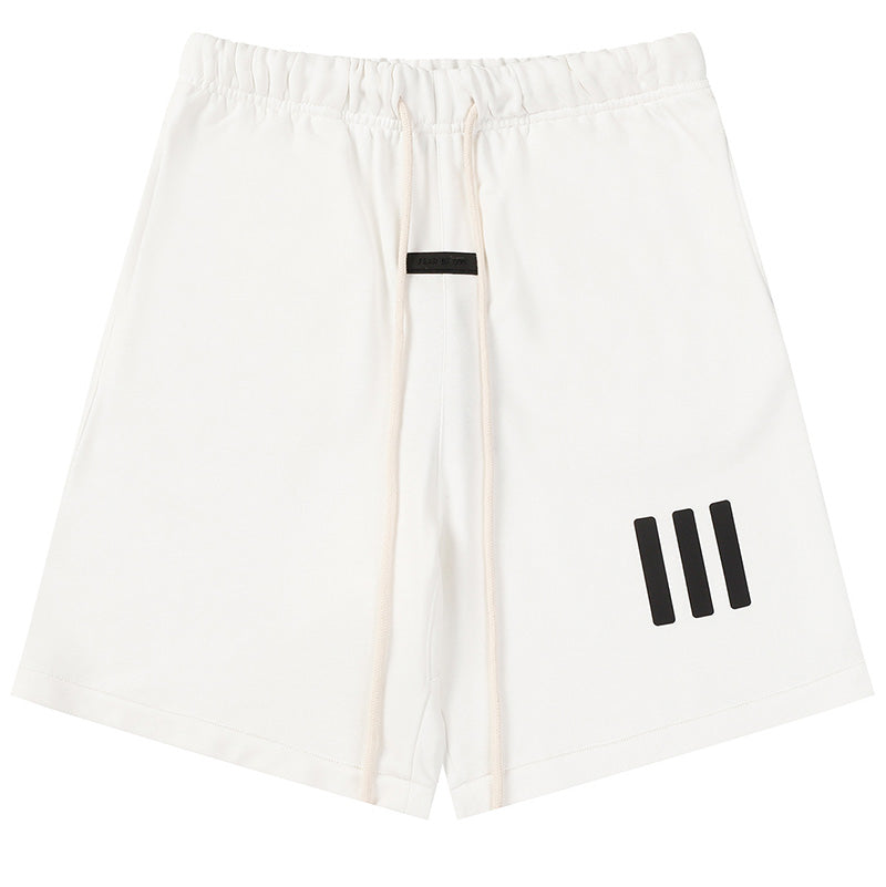 Fear Of God X Adidas joint three-dimensional rubber three-bar shorts