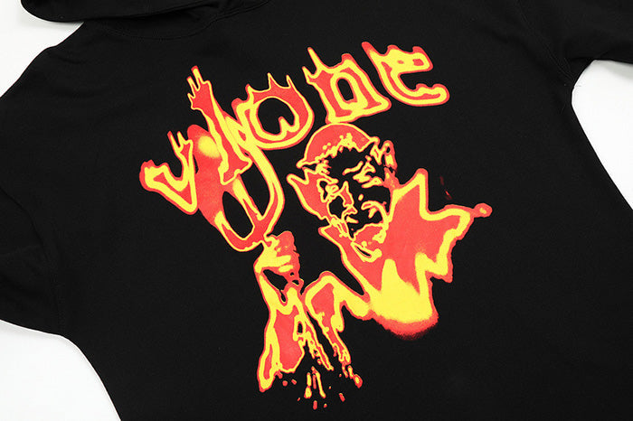 Vlone Halloween limited flame devil Hoodies