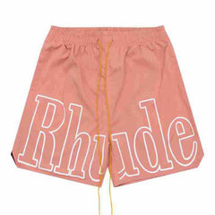 RHUDE 3M Reflective Letters Mesh Drawstring Shorts