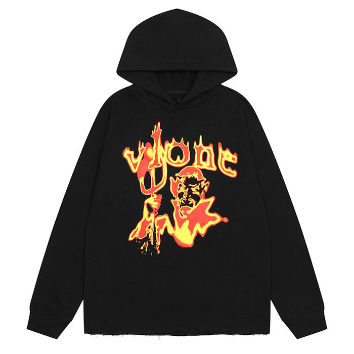 Vlone Halloween limited flame devil Hoodies