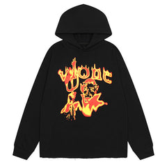 Vlone Halloween limited flame devil Hoodies