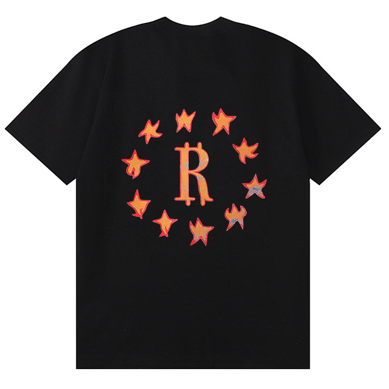 RHUDE star print high street hip hop T-Shirts