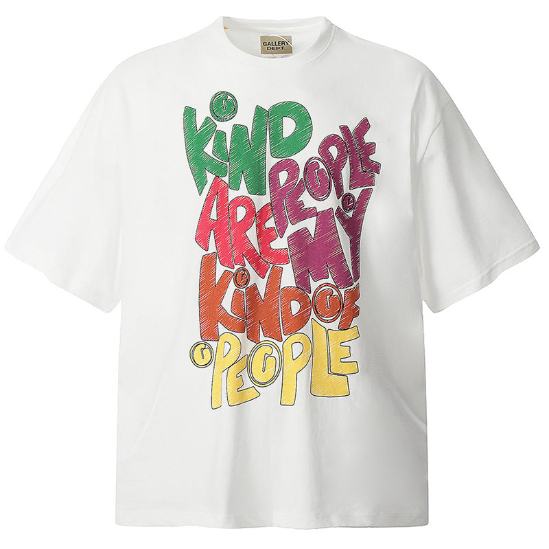 Gallery Dept crayon hand-painted colorful print T-shirt