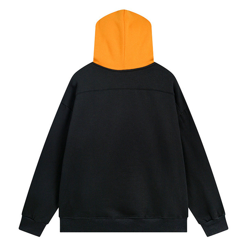 RHUDE Retro stitching loose couple fashion brand hoodies