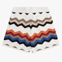 RHUDE Men's Blue Cyril Intarsia-knit Shorts