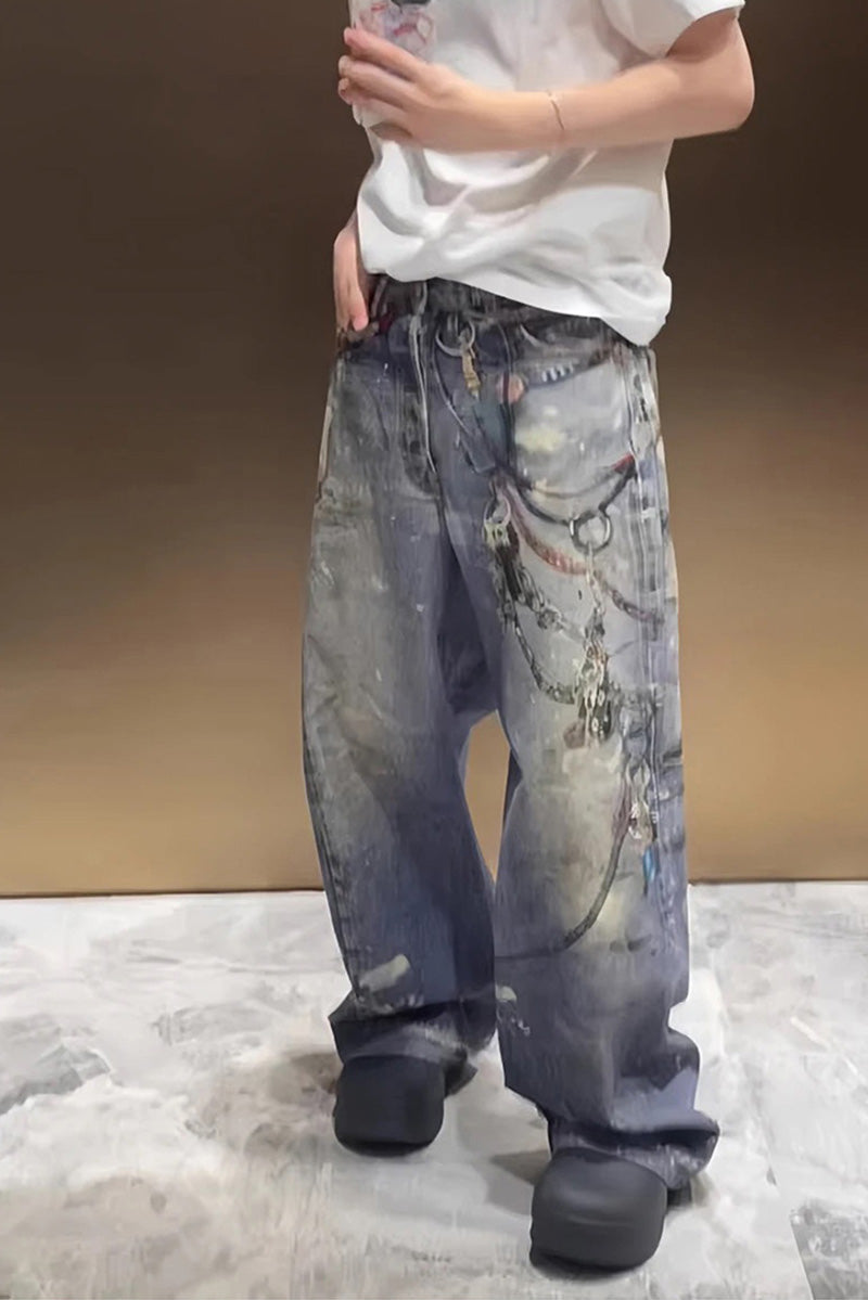 AC style high waist straight wide leg Jeans