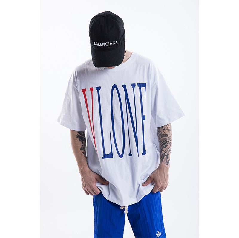 VLONE Staple Blue Red Large V T-Shirts